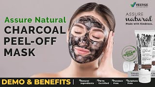 How to Use Vestige Assure Natural Charcoal PeelOff Mask [upl. by Necyla]