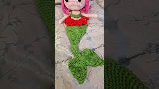 Crochet a Magical Mermaid Doll shorts [upl. by Adnohral]