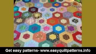 hexagon quilting blocks easy free motion quilting designs [upl. by Nerag]