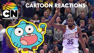 Cartoons React to Best Plays  NBA InSeason Tournament  Cartoon Network [upl. by Saimon]