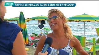 Salvini guerra agli ambulanti sulle spiagge [upl. by Htelimay]