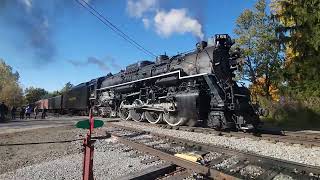 Nickle Plate 765 leads the Fall Colors Steam Special through Reading MI [upl. by Mandell19]