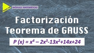 TEOREMA de GAUSS  Factorización de POLINOMIOS [upl. by Eirroc684]