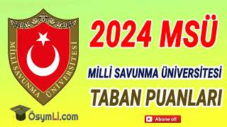 2024 MSÜ Taban Puanları Kara Harp Okulları Hava Harp Okulları Astsubay MYO [upl. by Adyeren425]