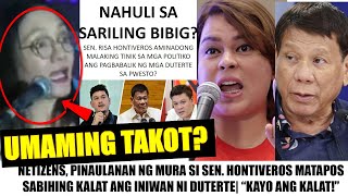 Matapos SIRAAN si VP SARA HONTIVEROS NADULAS sa SARILING BIBIG TAKOT MAKABALIK ang mga DUTERTE [upl. by Repip485]