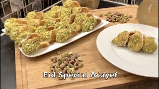 Eid Special  Arabic Dessert Atayef Qatayef Recipe  Yummy Stuffed Pancakes [upl. by Bucella556]