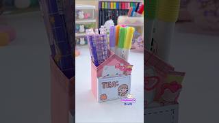 diy pen organizer from toothpaste box diy craft shorts helenascraft shortvideo [upl. by Lienad]