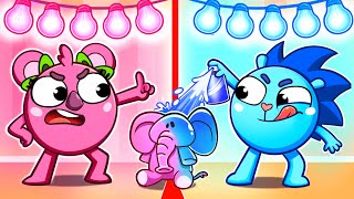 Canção Dos Quartos Rosa Vs Azul 💖💙  Canções E Rimas Infantis Divertidas 😻🐨🐰🦁 Por Baby Zoo [upl. by Diamante75]