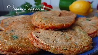 COURGETTE KIKKERERWTEN PANNENKOEKJES BAKKEN  HARTIG EN LEKKER VEGAN amp GLUTENVRIJ [upl. by Sillyhp]