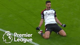 Raul Jimenez heads Fulham 10 in front of West Ham United  Premier League  NBC Sports [upl. by Ylac]