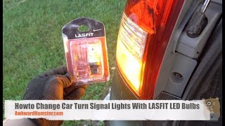 Howto Change Car Turn Signal Lights With LED Bulbs [upl. by Anerak440]