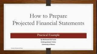 How to Prepare Projected Financial StatementsPractical Example Somali [upl. by Halivah]