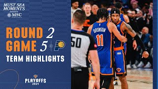 Knicks dominate Game 5 amp take 32 series lead  Knicks vs Pacers Highlights  2024 NBA Playoffs [upl. by Nit]