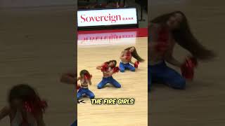 FIRE GIRLS DANCE TEAM  POTAWATOMI FIRE  TBL basketball fire tbl [upl. by Onilegna419]