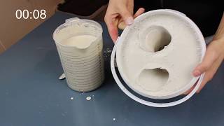 Holding Hands CouplesFamily 3D Casting Kit  instructions PART 2 Mixing the Plaster [upl. by Arrik942]