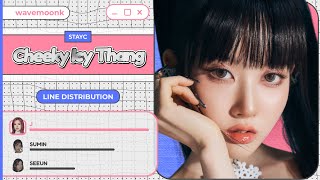 STAYC Cheeky Icy Thang Line Distribution [upl. by Ameehs]