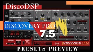 discoDSP  Discovery Pro 75  Factory Presets [upl. by Enneillij]