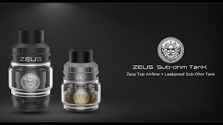 Geekvape Zeus Sub Ohm Tank 5ml  vapormocom [upl. by Ephram]