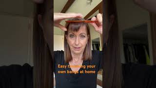 Easy trimming your own bangs at home hairtrimming haircutting [upl. by Solegna]