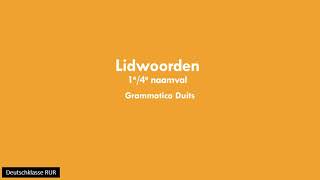 Lidwoorden 1e4e naamval deel 3 [upl. by Draillih397]