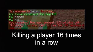 killing a player 16 times in a row for disrespecting me in minecraft [upl. by Latona604]