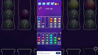 Ball Sort Level 240 Puzzle Color Sort Tatem Games Inc All levels ballsortpuzzle [upl. by Rudd299]