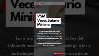 VSM Veces Salario Mínimo en tu crédito Infonavit shortvideo creditoinfonavit infonavit [upl. by Floro]