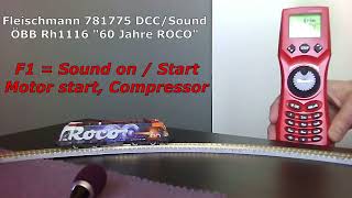 Fleischmann 781775 ÖBB Rh 1116 DCC Sound Presentation quot 60 Jahre ROCO quot Spur N scale [upl. by Nikoletta107]