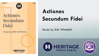 Actiones Secundum Fidei SAB  Erik Whitehill [upl. by Eelirem]