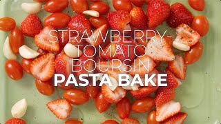 Quick amp Delicious Baked StrawberryTomato Boursin Pasta Dinner  HyVee Seasons [upl. by Yardna185]