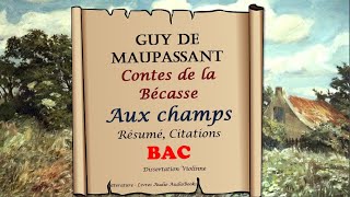 Aux champs  Contes de la Bécasse Guy de Maupassant Résumé Analyse Citations [upl. by Enilhtak]