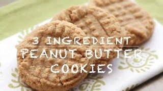 3 Ingredient Peanut Butter Cookies video [upl. by Lawley801]