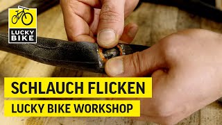 Fahrradschlauch flicken amp Schlauch wechseln  So einfach kannst du deinen Fahrradschlauch reparieren [upl. by Ziza]