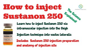 How to inject Sustanon 250 intramuscularly into the thigh [upl. by Ahsito]