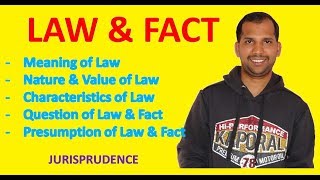 Law and Fact  Question of Law amp Fact  Presumption  Jurisprudence [upl. by Alyse]