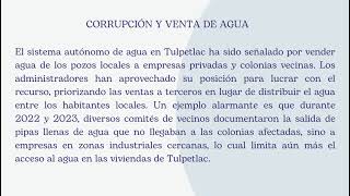 Problemática del Agua en la comunidad de Santa María Tupetlac Edomex [upl. by Killion]