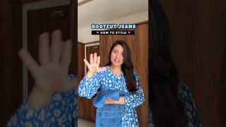 How to style bootcut jeans💁🏻‍♀️ shortsfeed shortsindia howtostyle jeans [upl. by Myrna788]