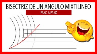 ✏️ Como hacer la BISECTRIZ de un ANGULO MIXTILINEO 🤩 Dibujo técnico paso a paso [upl. by Dnesnwot]