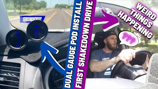 Evo X Dual Vent Gauge Pod Install  First Drive After Bolt Ons  Race Wars [upl. by Alesi]