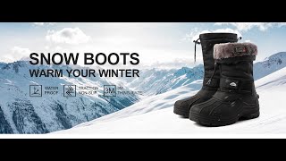 ALEADER Mens Winter Waterproof Insulated Shell Warm Inner Comfortable Outdoor Snow Boots [upl. by Daisey]