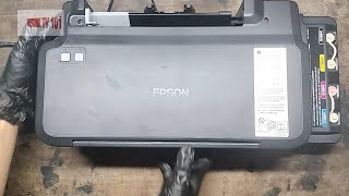 Epson L121 L120 waste inkpad cleaning [upl. by Esialb]