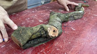 Talented Woodworking Carpenter  Use Oddly Curved Tree Branches To Create A Highlight For The Table [upl. by Llehsam]