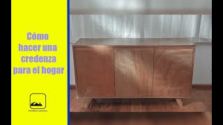 Como hacer una credenza o bufetera modernasideboard con madera contrachapada de okume quotDIY2021 [upl. by Nrol]