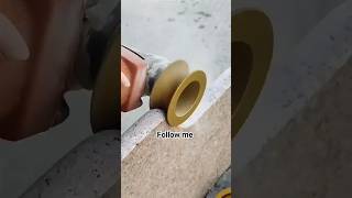 Tile edge cutting in round Shape tilelevelingsystem largetile diy tilelove [upl. by Swec]