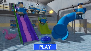 Ice Slide Barry Prison Run Horror roblox ScaryObby [upl. by Enaerb164]