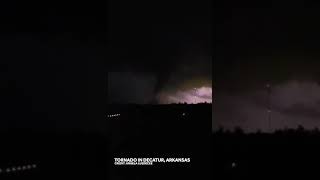 🌪️ ARKANSAS TORNADO Video shows lightning lighting up an apparent overnight tornado near Decatur [upl. by Etnovert772]