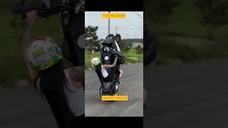 Stunning Stunt by Girl Biker [upl. by Nylidam]