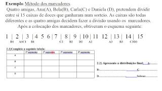 Vídeo 8 Método dos marcadores [upl. by Isabella423]