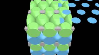 61 Rutile Titanium Dioxide hexagonal close packing crystal structure [upl. by Mauldon]