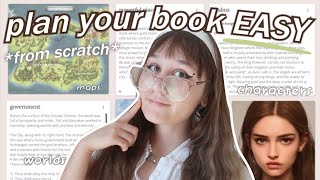 HOW TO PLAN YOUR BOOK from scratch 📖🤯 ULTIMATE GUIDE for worldbuilding characters plotting map [upl. by Aroon415]